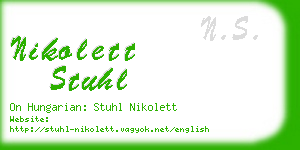 nikolett stuhl business card